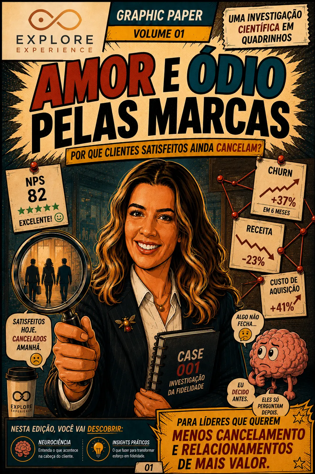 Capa do Explore Graphic Paper Volume 01 — Amor e Ódio pelas Marcas